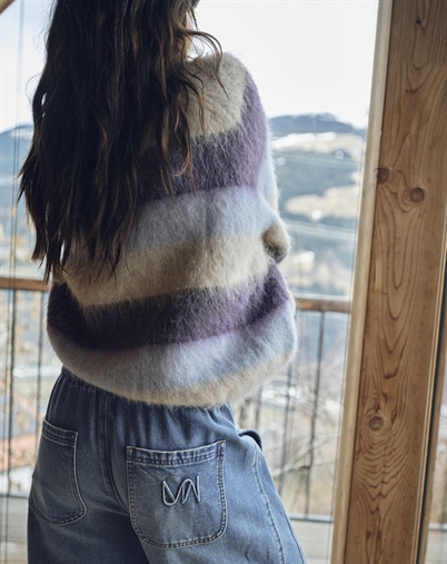 Mos Mosh - MMSuvi Stripe Strik - Sweet Grape
